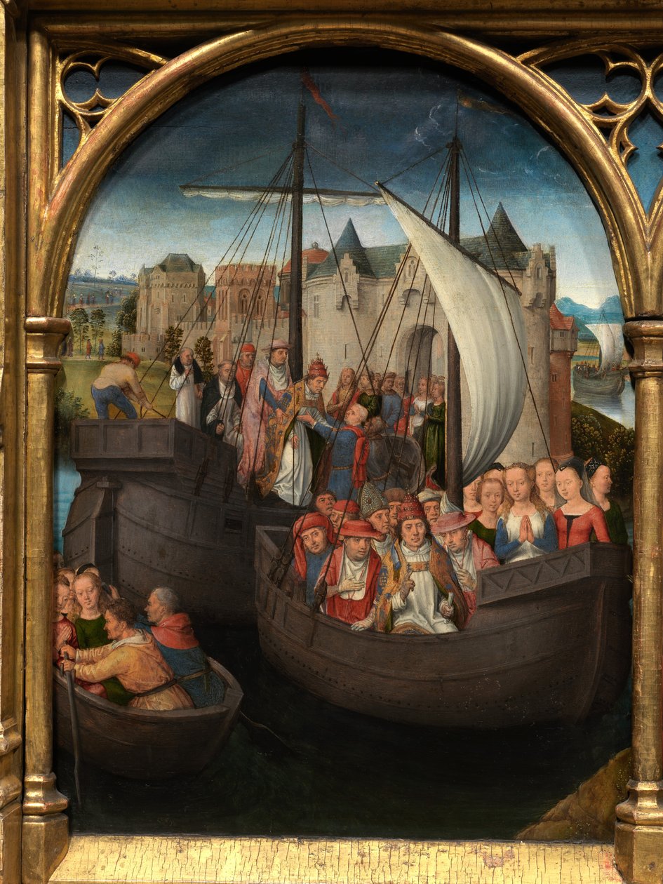 Detalle del relicario de Santa Úrsula de Hans Memling