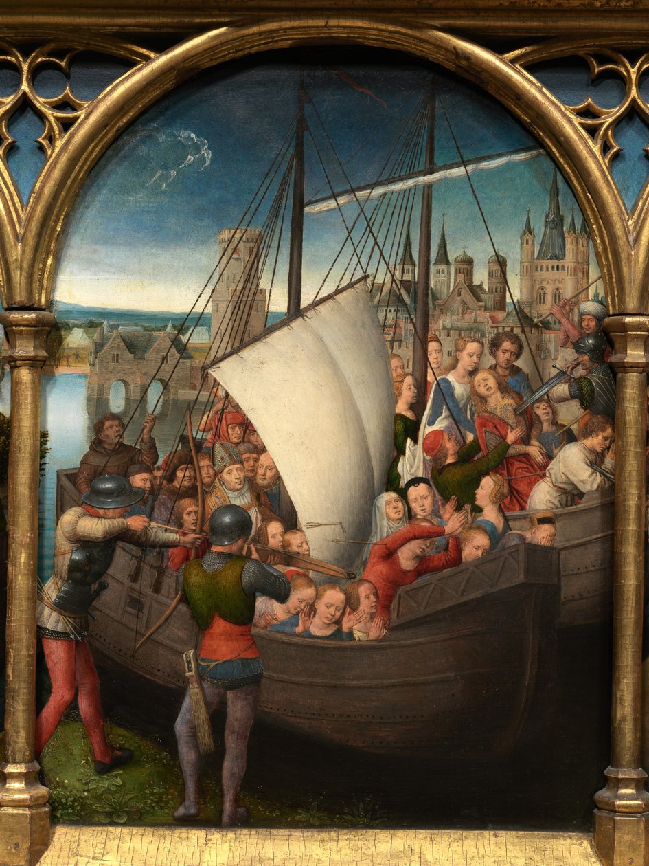 Detalle del relicario de Santa Úrsula de Hans Memling