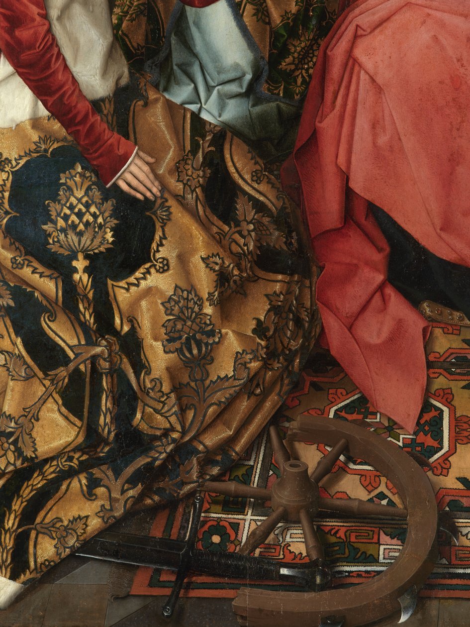 Detalle de la tabla central del Tríptico de San Juan Bautista y San Juan Evangelista de Hans Memling