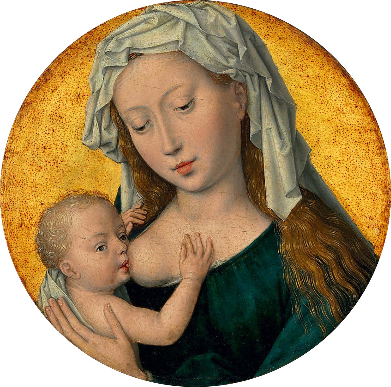 La Virgen María amamantando al Niño Jesús de Hans Memling