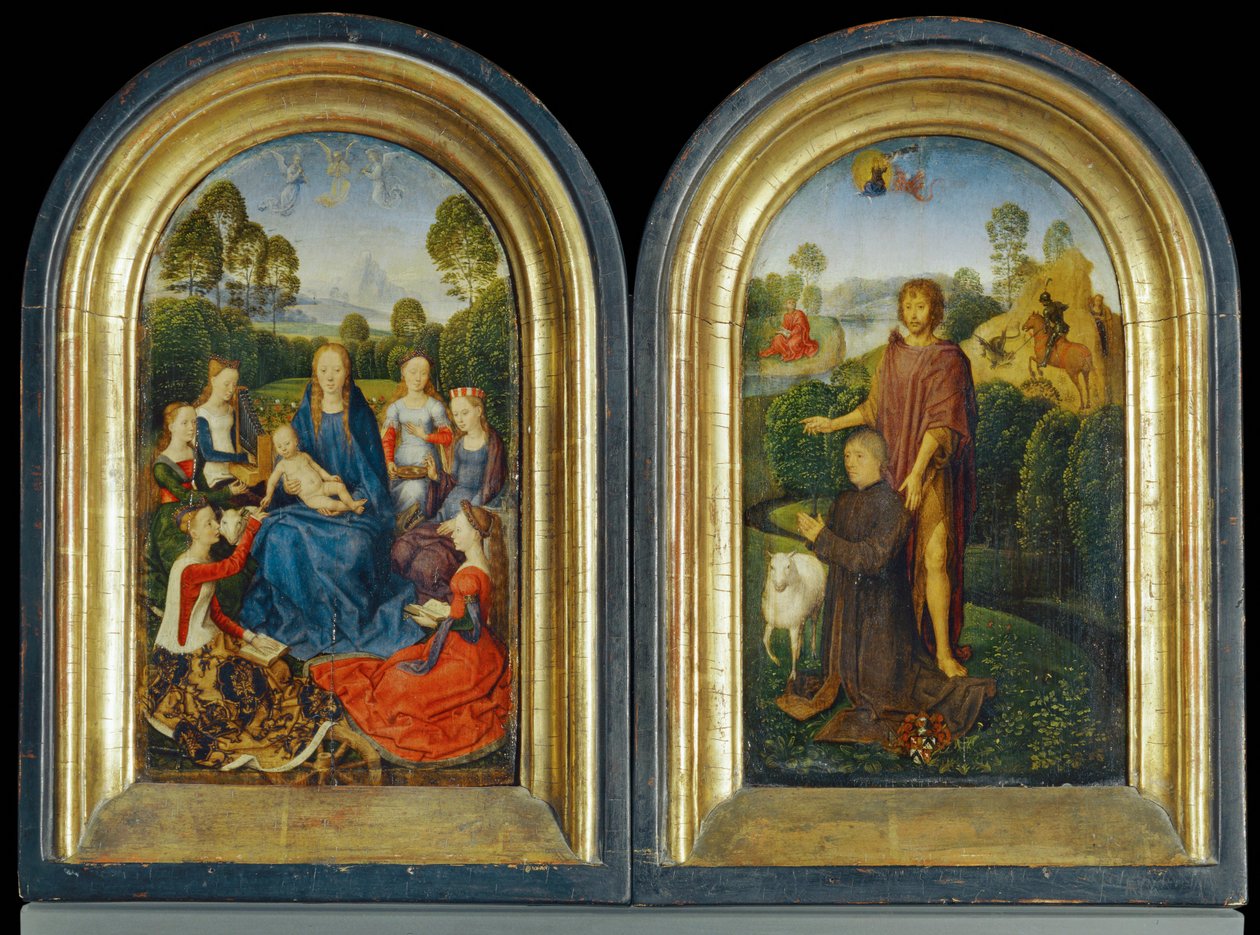 Díptico de Jan Du Cellier, burgomaestre de Brujas ... de Hans Memling