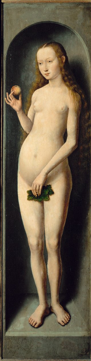 Eva (óleo sobre madera de roble) de Hans Memling