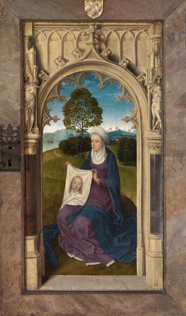 Panel exterior del Tríptico de Jan Floreins de Hans Memling