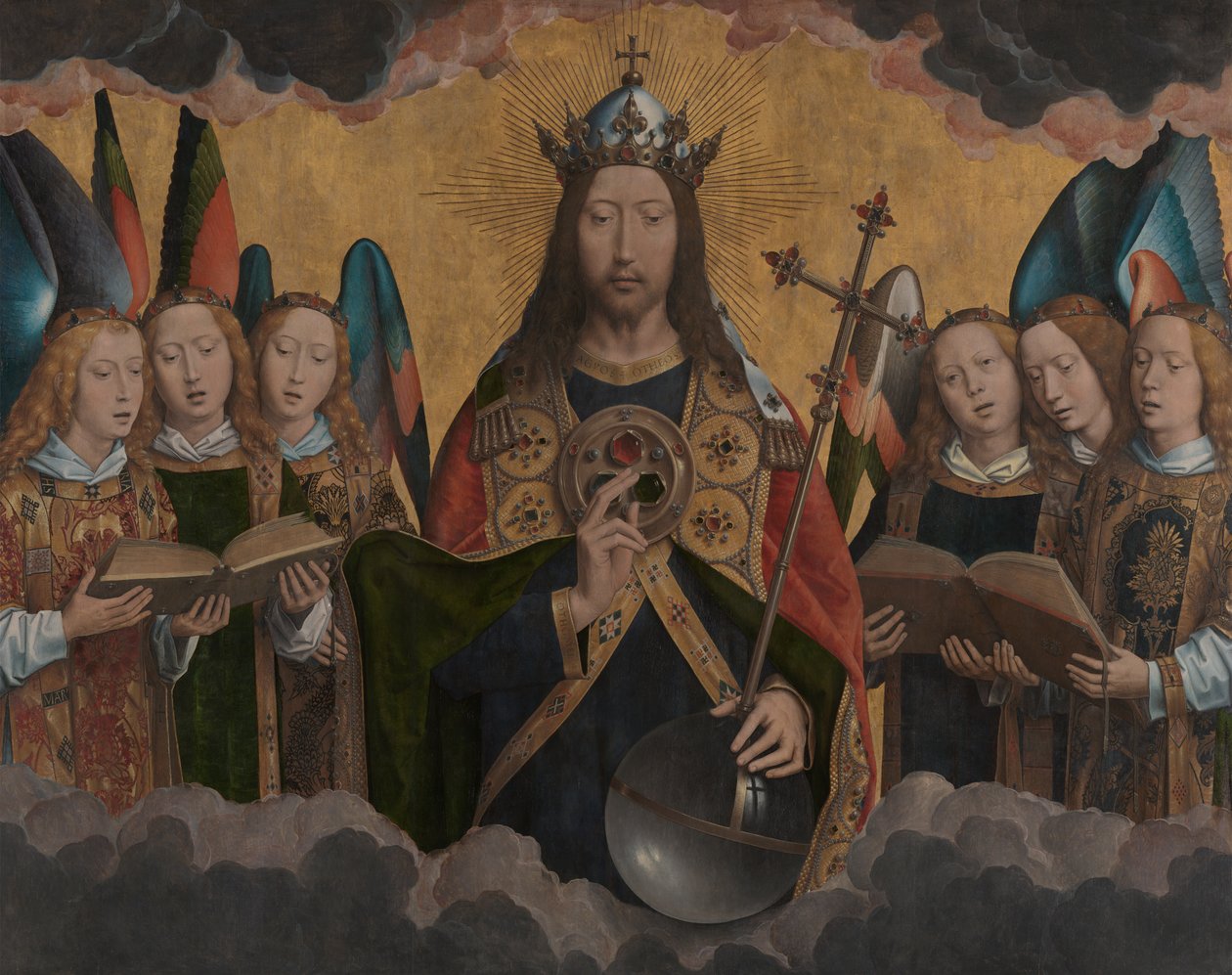 Dios Padre con ángeles cantores de Hans Memling