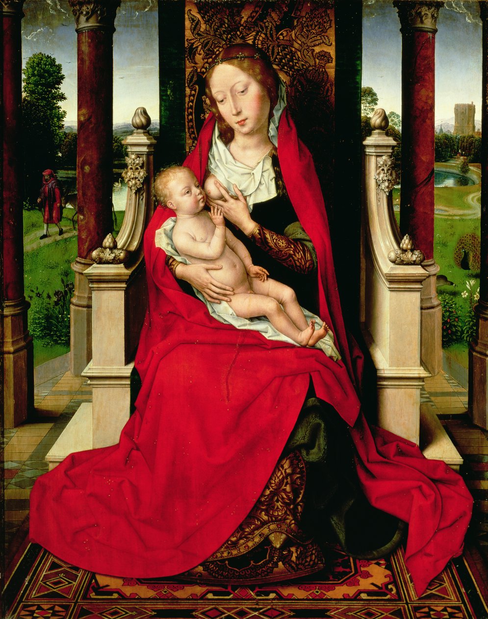 Madonna y el Niño entronizados, c.1492-94 de Hans Memling