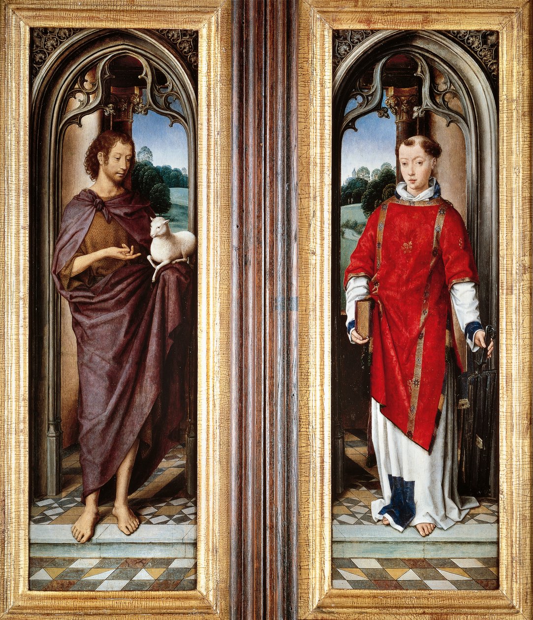 San Juan Bautista y San Lorenzo, de Hans Memling (hacia 1430-1494) de Hans Memling