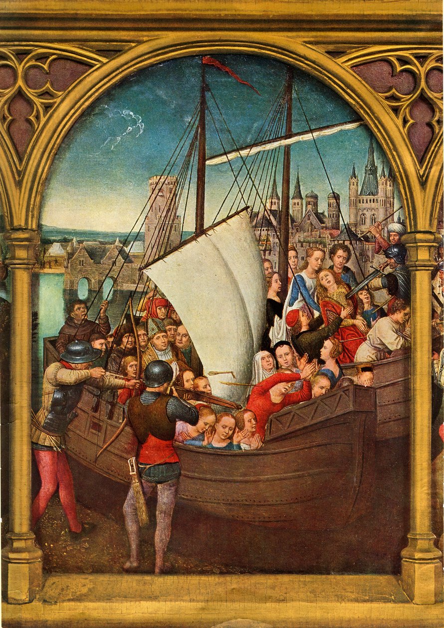 El martirio de las vírgenes, 1489 de Hans Memling