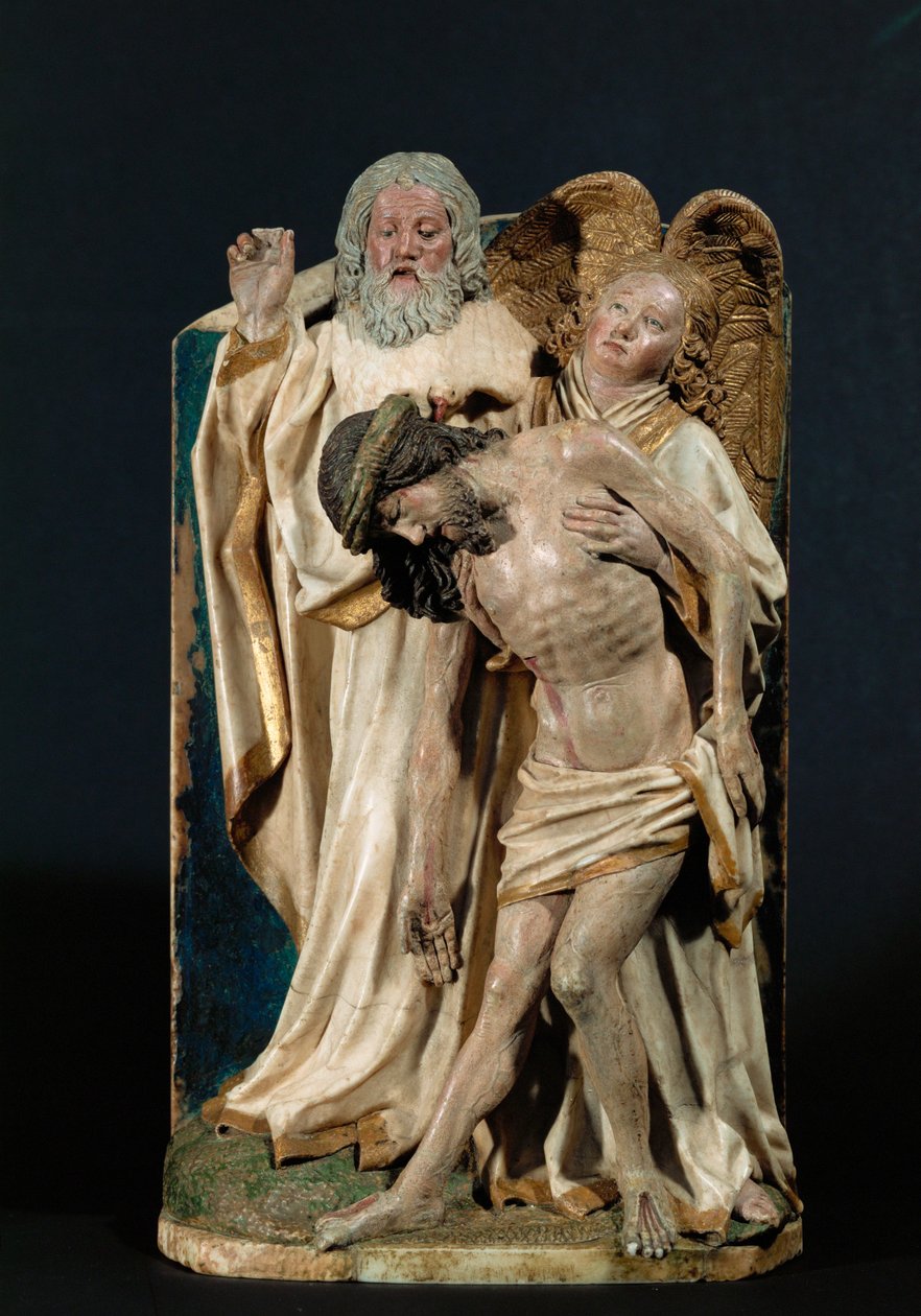 La Santísima Trinidad (piedra caliza policromada) de Hans Multscher