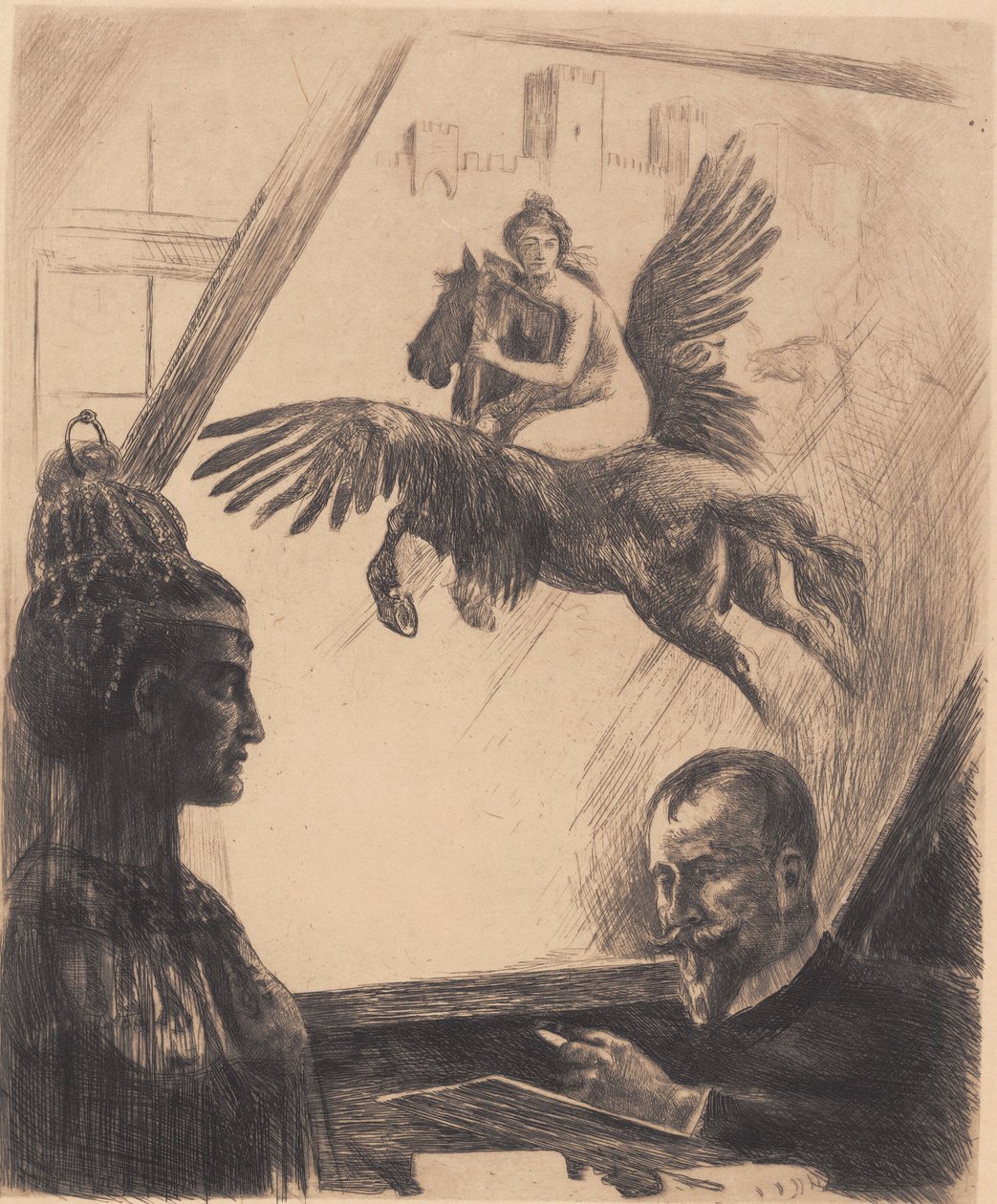 Autorretrato alegórico de Hans Nikolaj Hansen