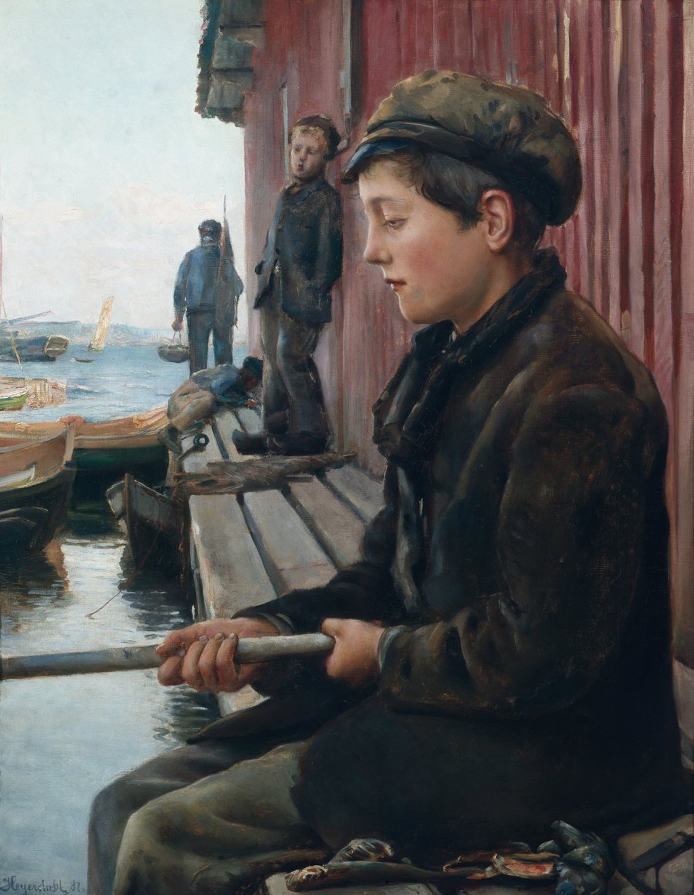 Niño pescador de Hans Olaf Heyerdahl