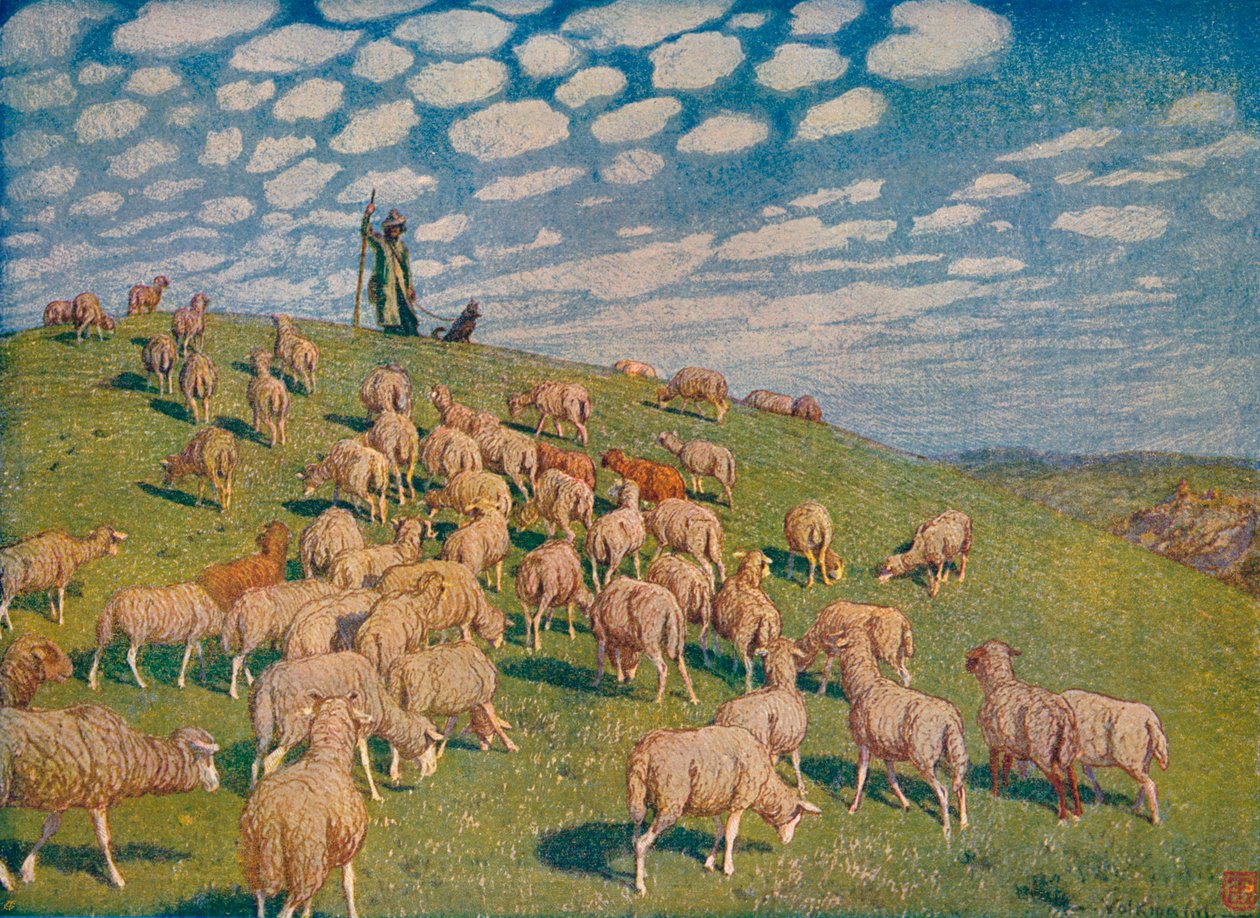 Pasto en primavera, c1900 1903-1904 de Hans Richard von Volkmann
