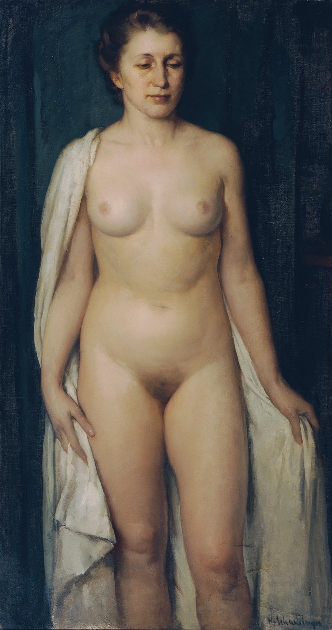 Desnudo femenino de pie de Hans Schachinger