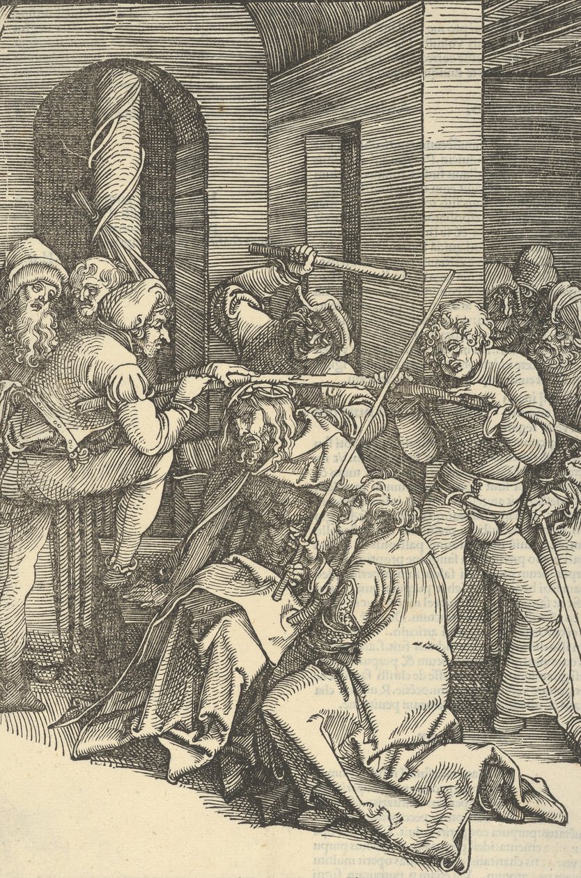 Cristo coronado de espinas, del Speculum passionis domini nostri Ihesu Christi, 1507 de Hans Schäufelein the Elder