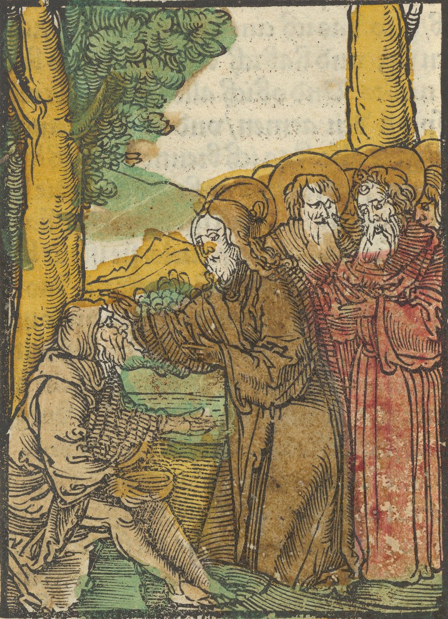 Cristo Sanando al Ciego, de Das Plenarium, 1517 de Hans Schäufelein the Elder