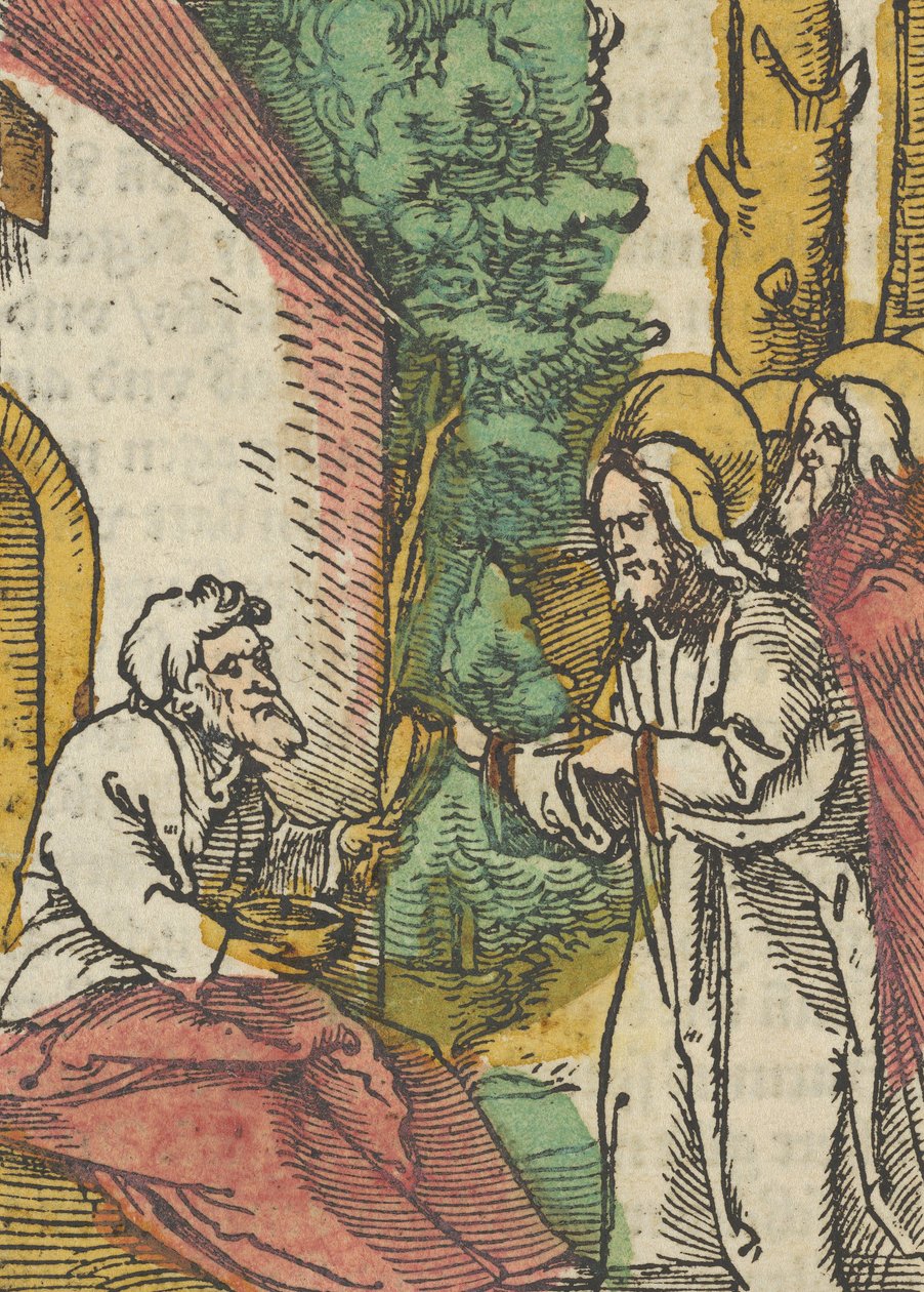 Cristo sanando al leproso, de Das Plenarium, 1517 de Hans Schäufelein the Elder