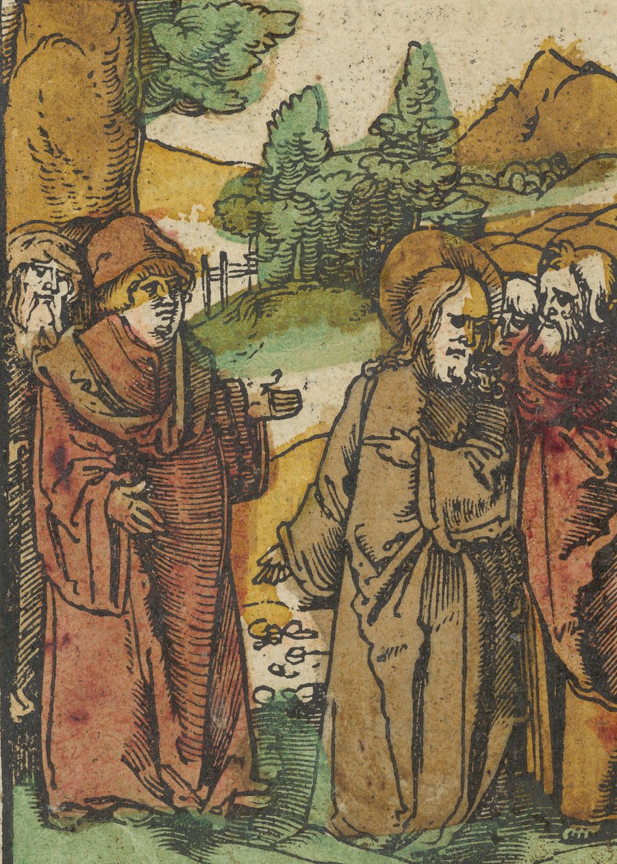 Cristo advirtiendo a los discípulos sobre falsos profetas, del Das Plenarium, 1517 de Hans Schäufelein the Elder