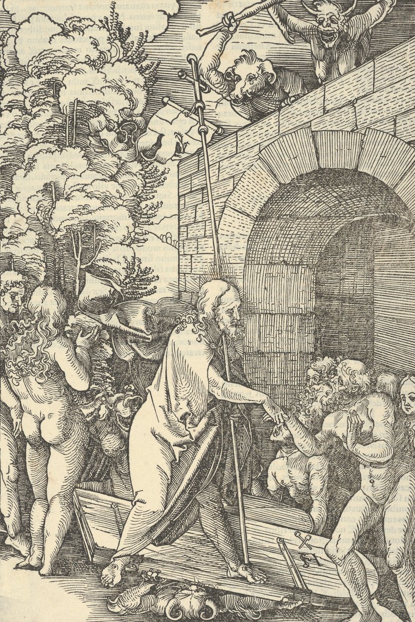 Cristo en el limbo, del Speculum passionis domini nostri Ihesu Christi de Hans Schäufelein the Elder