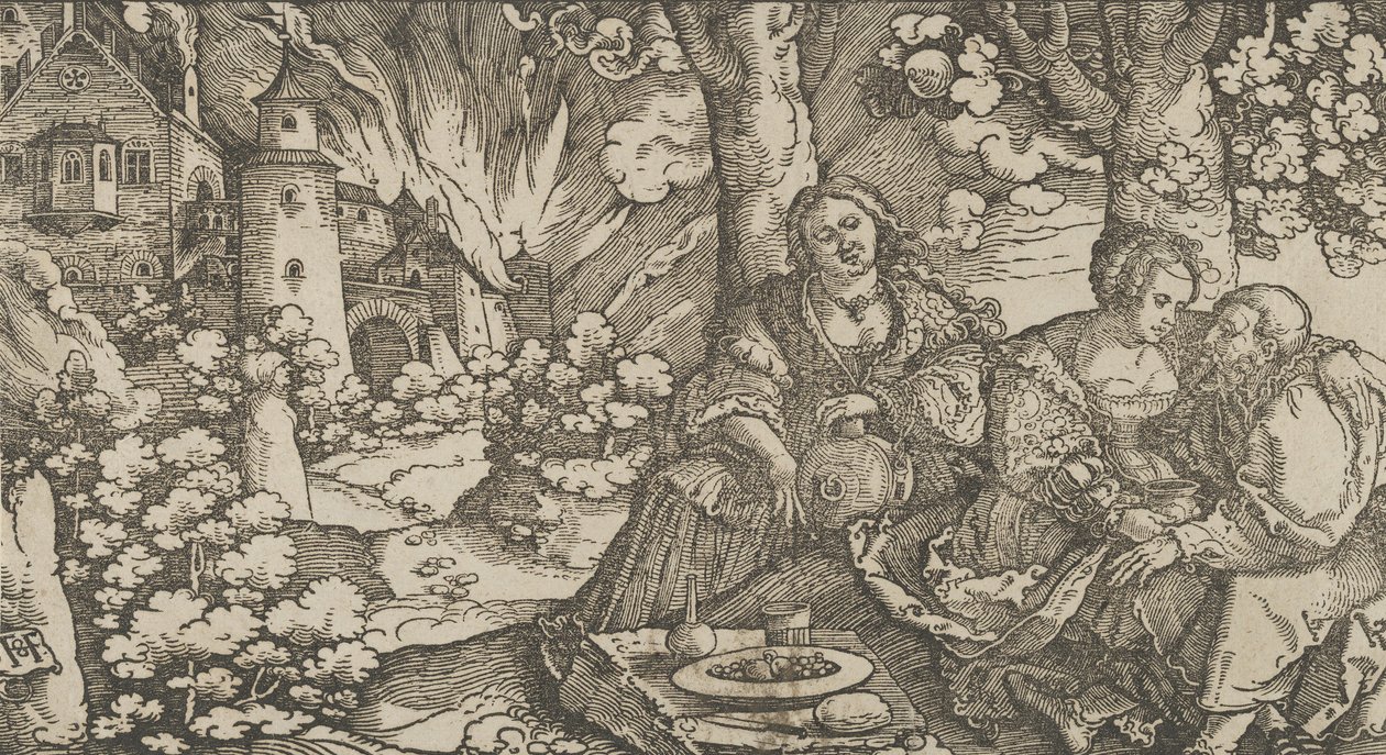 Lot y sus hijas, ca. 1530 de Hans Schäufelein the Elder