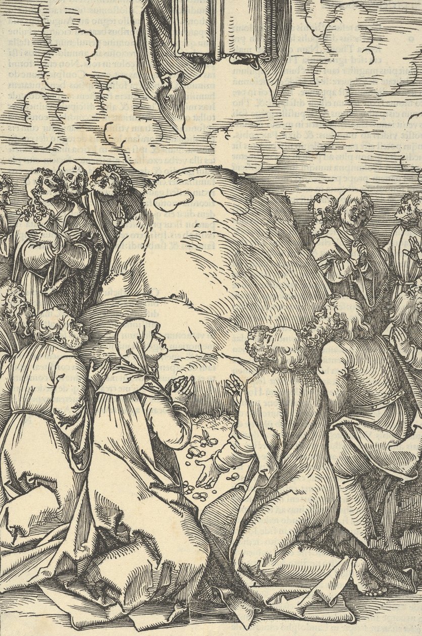 La Ascensión de Cristo, del Speculum passionis domini nostri Ihesu Christi, 1507 de Hans Schäufelein the Elder