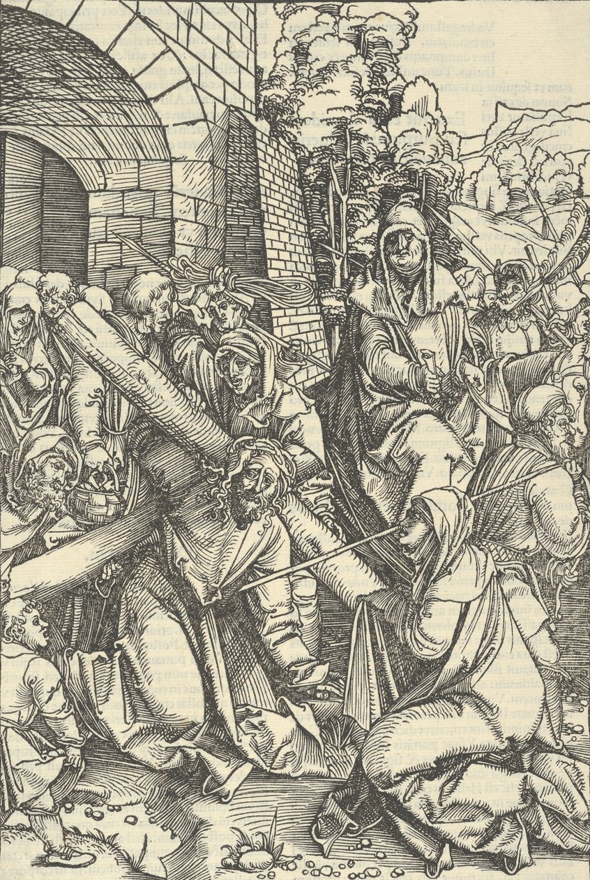 El porte de la cruz, de Speculum passionis domini nostri Ihesu Christi, 1507 de Hans Schäufelein the Elder