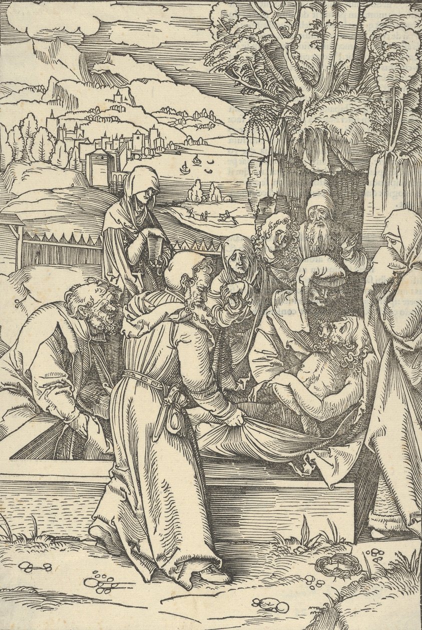 El Entierro, de Speculum passionis domini nostri Ihesu Christi, 1507 de Hans Schäufelein the Elder
