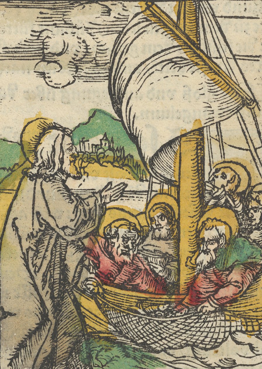 La segunda pesca milagrosa de San Pedro, de Das Plenarium, 1517 de Hans Schäufelein the Elder