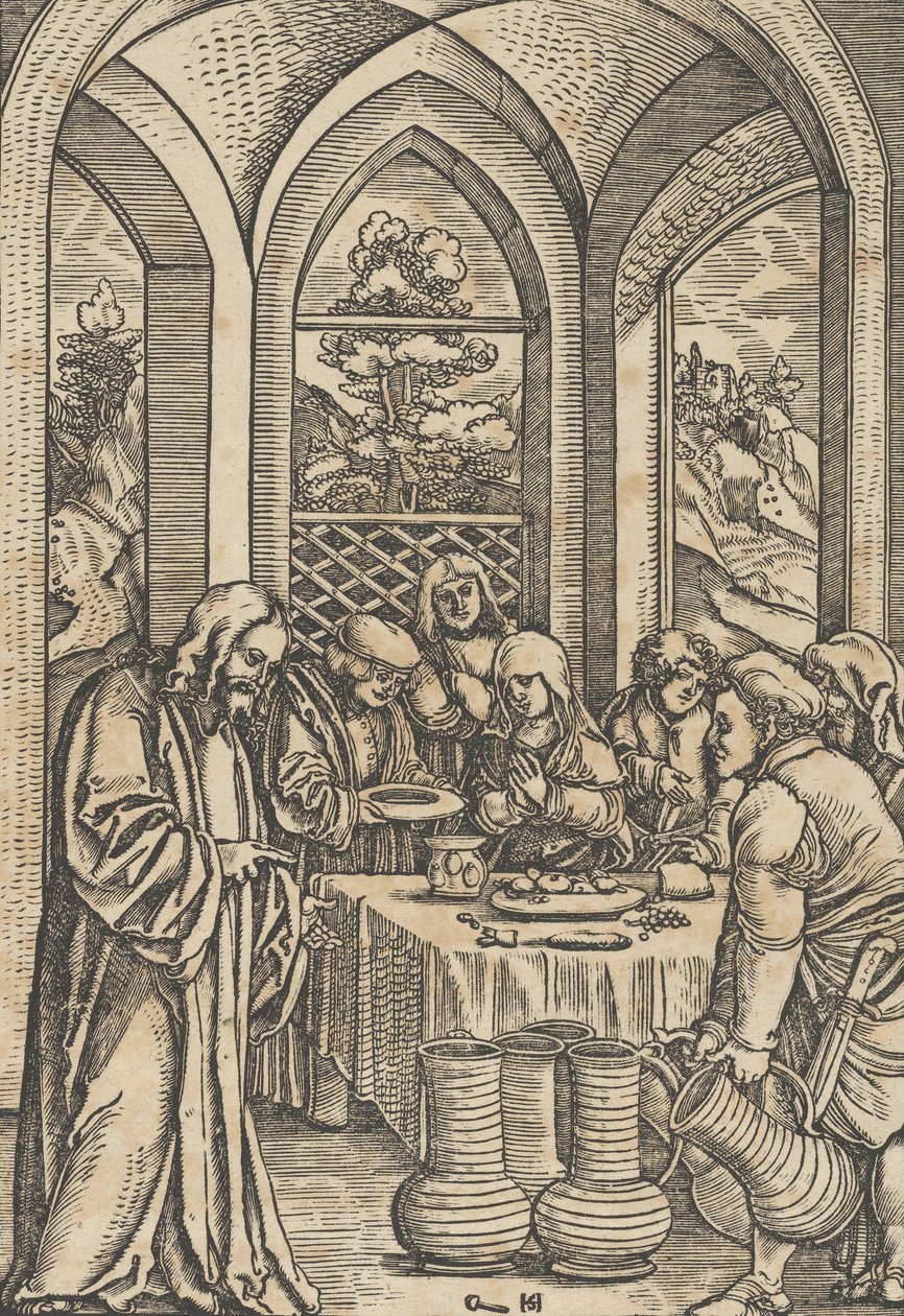 Las bodas de Caná, de La vida de Cristo de Hans Schäufelein the Elder
