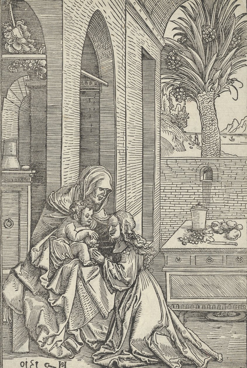 Virgen y Niño con Santa Ana, 1510 de Hans Schäufelein the Elder