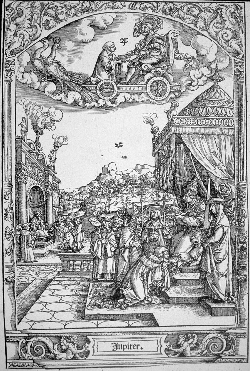 El planeta Júpiter (grabado en madera) de Hans Sebald (School of) Beham