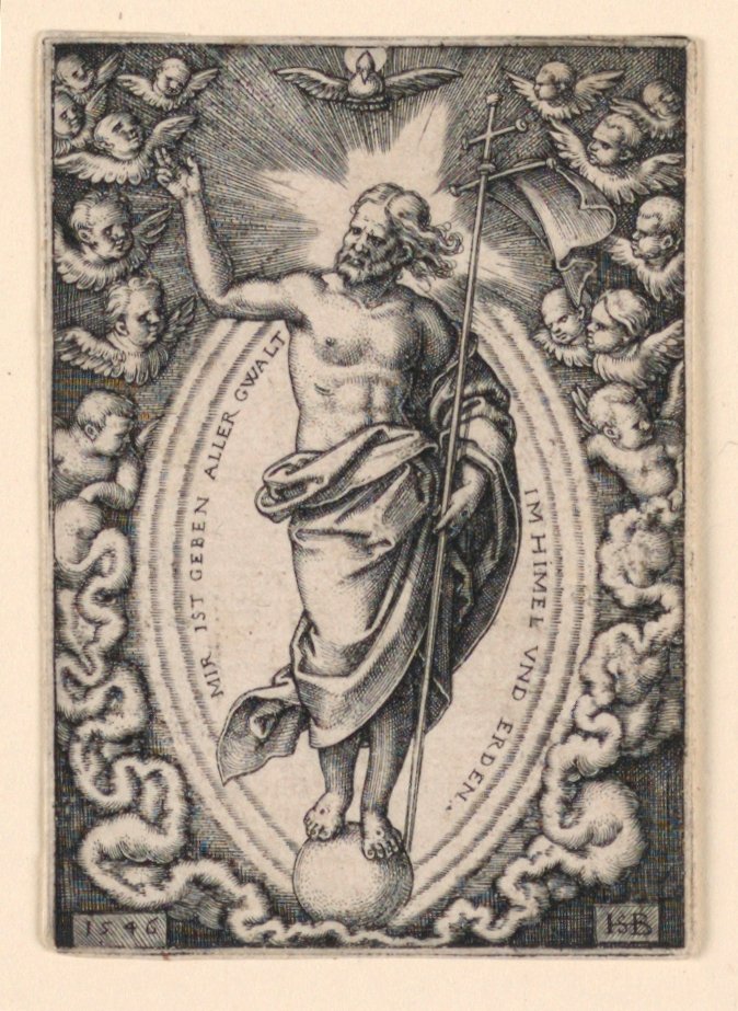 Cristo en el Globo de Hans Sebald Beham
