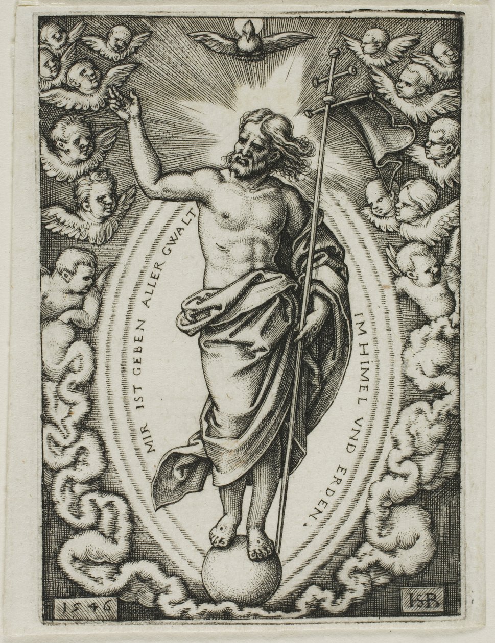 Cristo en el Globo de Hans Sebald Beham