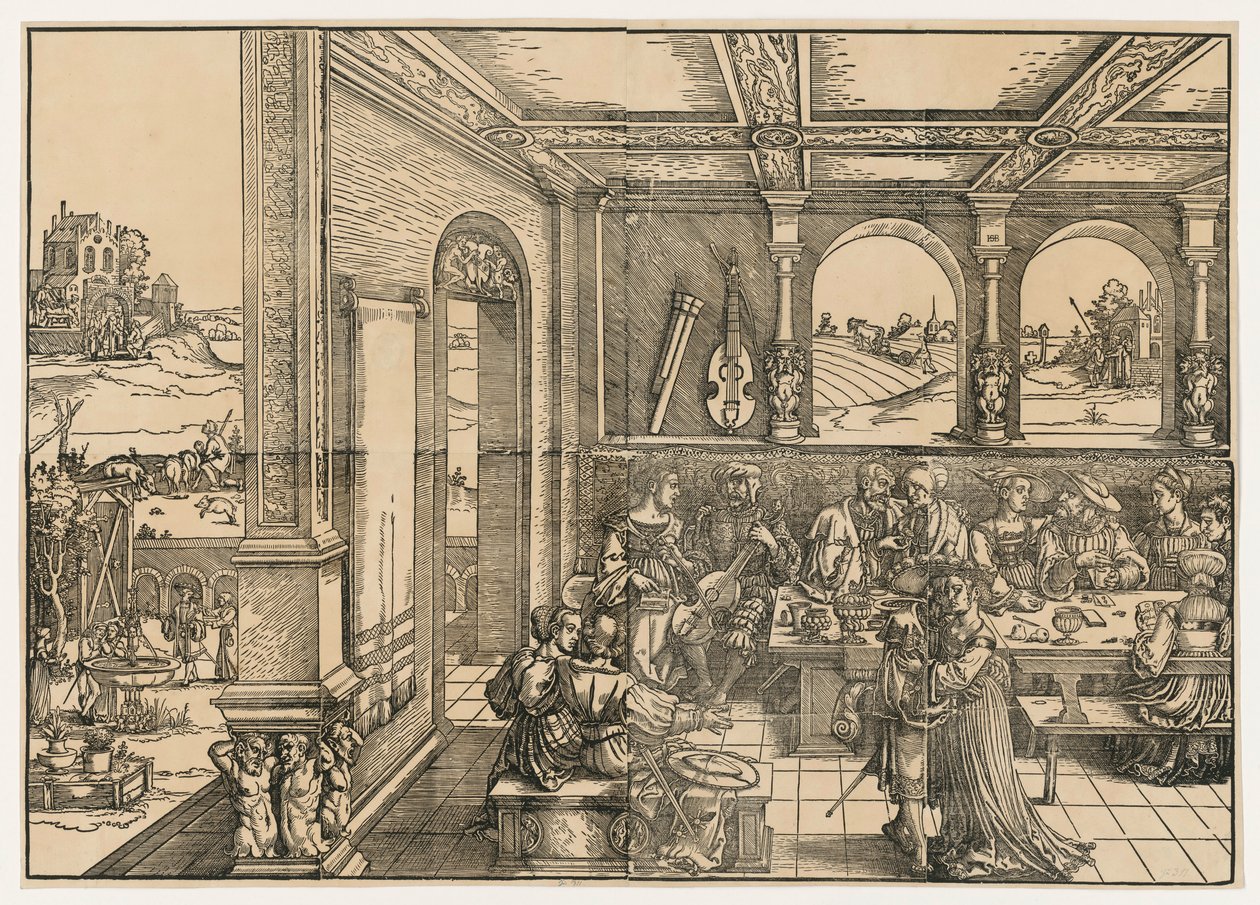 La parábola del hijo pródigo de Hans Sebald Beham