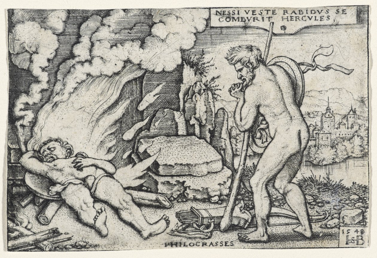 Muerte de Hércules, 1548 de Hans Sebald Beham