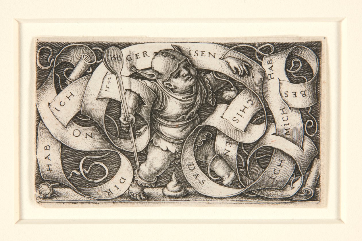 El pequeño bufón con letras grandes (El pequeño bufón) de Hans Sebald Beham