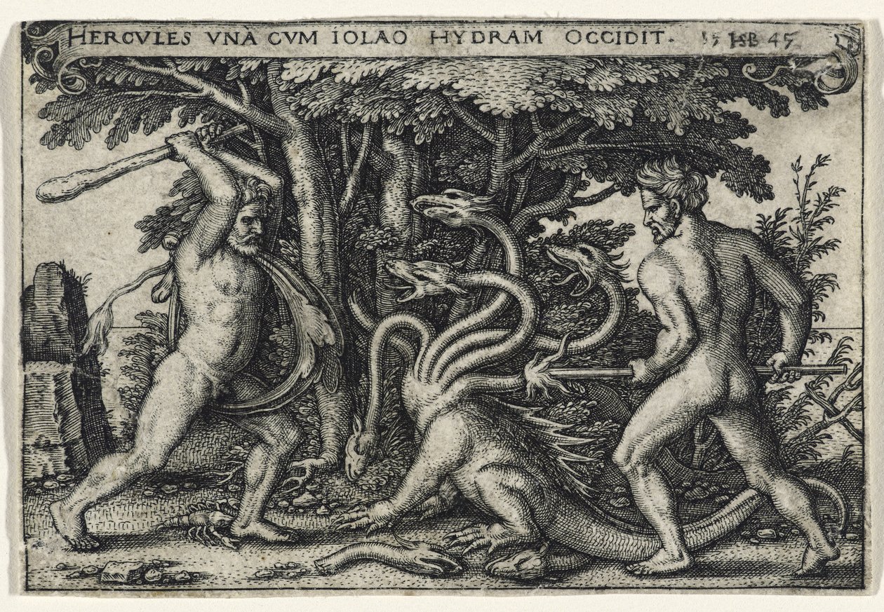 Hércules matando a la Hidra, 1545 de Hans Sebald Beham
