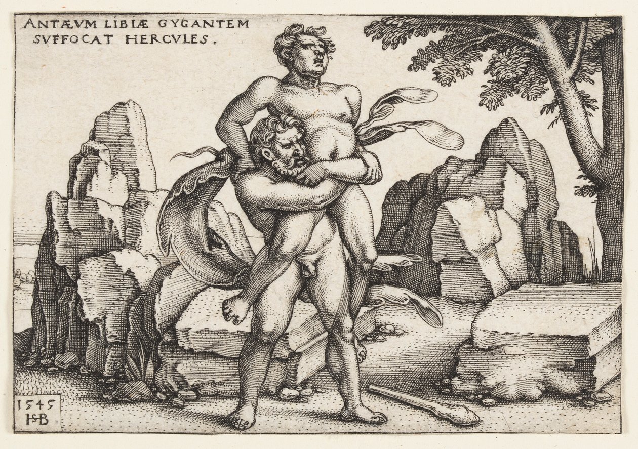 Hércules y Anteo de Hans Sebald Beham