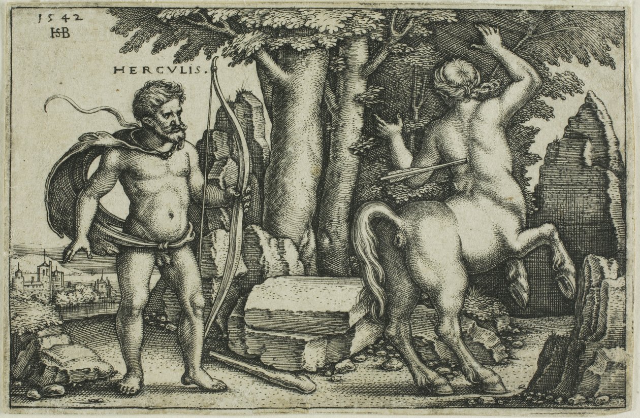 Hércules y Nessus de Hans Sebald Beham