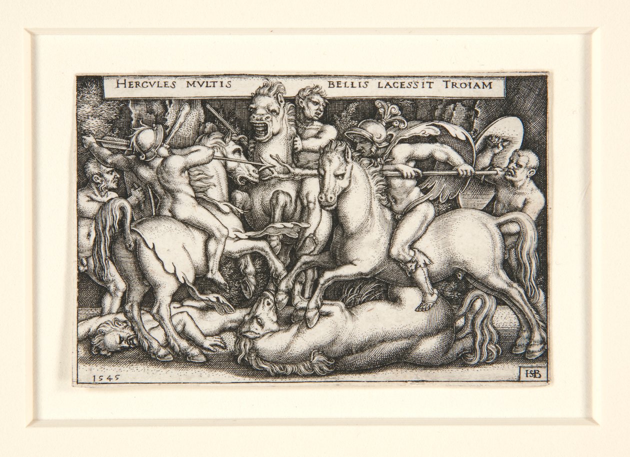Hércules derrotando a las troyanas de Hans Sebald Beham
