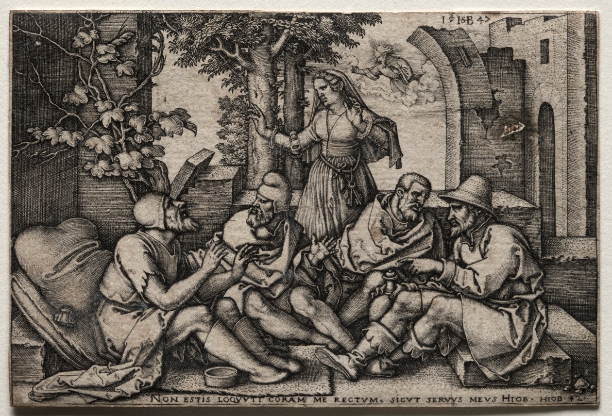Job y sus amigos de Hans Sebald Beham
