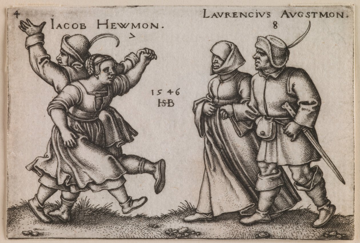 "Julio y agosto" de la serie "La fiesta de los campesinos o Los doce meses" de Hans Sebald Beham