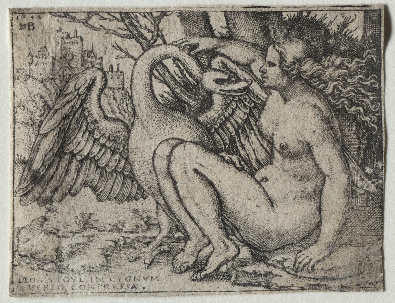 Leda y el Cisne, 1548 de Hans Sebald Beham