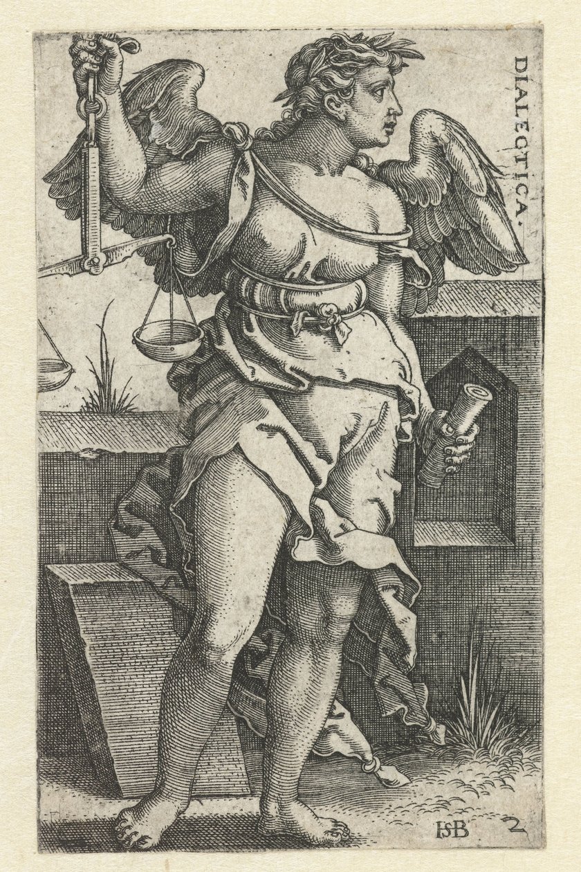 Lógica (Dialéctica) (título en objeto) Seven Liberal Arts (título de la serie) de Hans Sebald Beham