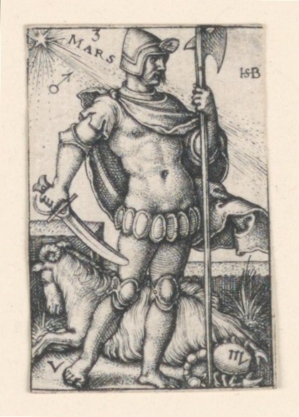 Marte, de Los Siete Planetas de Hans Sebald Beham