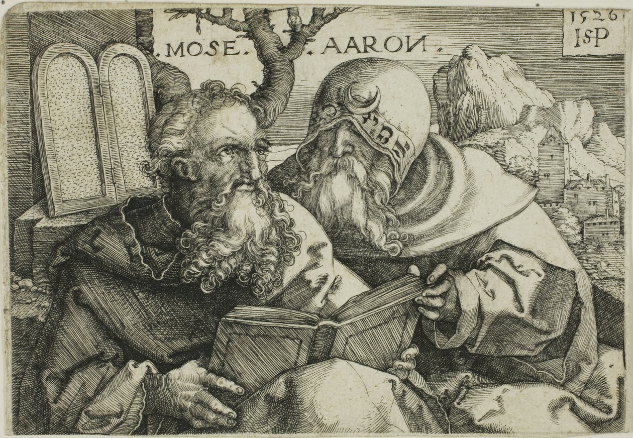 Moisés y Aarón de Hans Sebald Beham