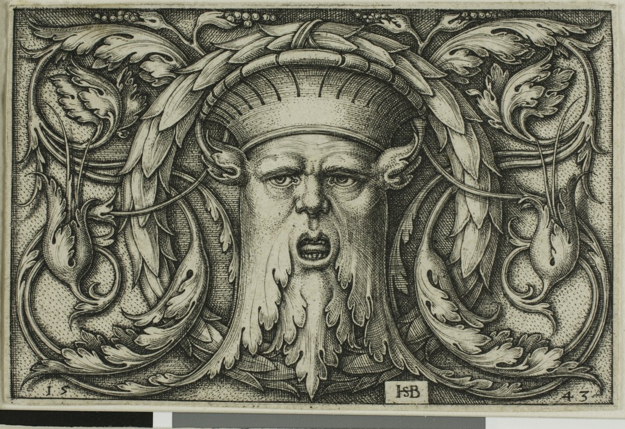 Ornamento con una Máscara de Hans Sebald Beham