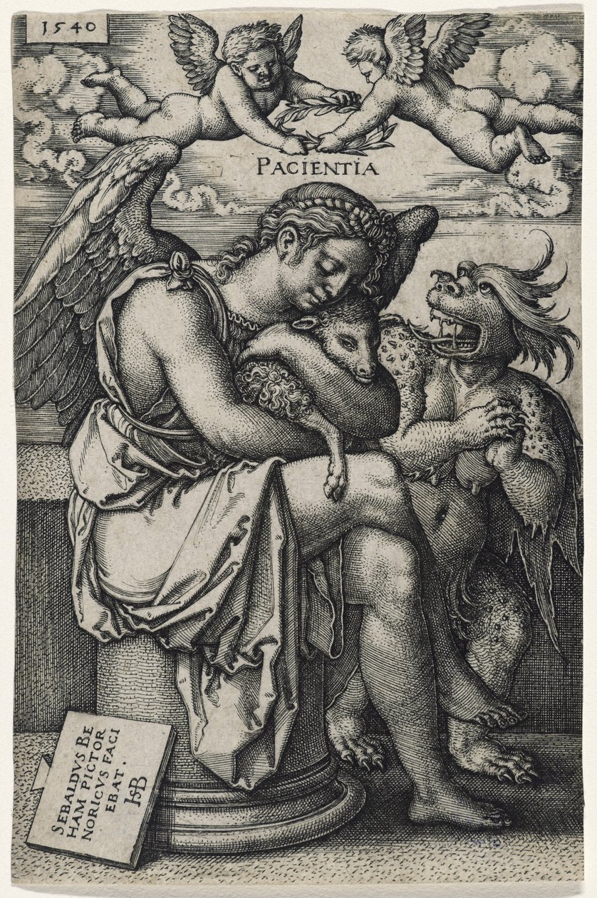 Paciencia (Die Geduld), 1540 de Hans Sebald Beham