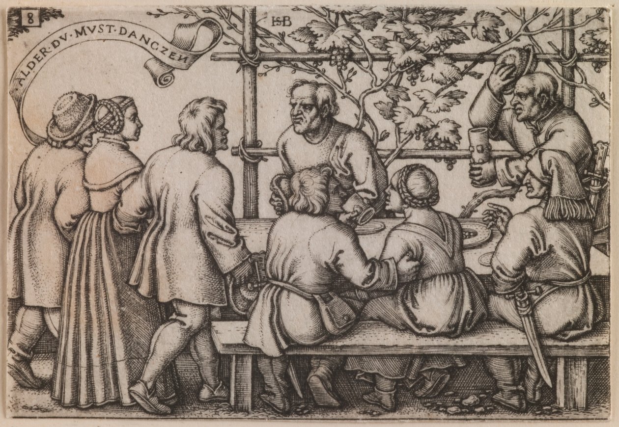 "La fiesta de los campesinos" de la serie "La fiesta de los campesinos o Los doce meses" de Hans Sebald Beham