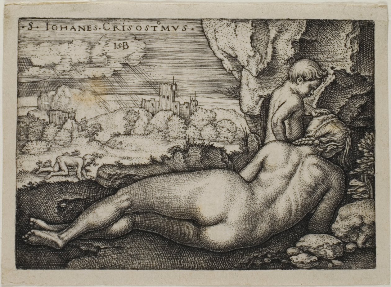 Penitencia de San Juan Crisóstomo de Hans Sebald Beham