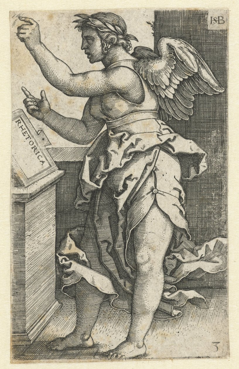 Retórica Retórica (título sobre objeto) Seven Liberal Arts (título de la serie) de Hans Sebald Beham