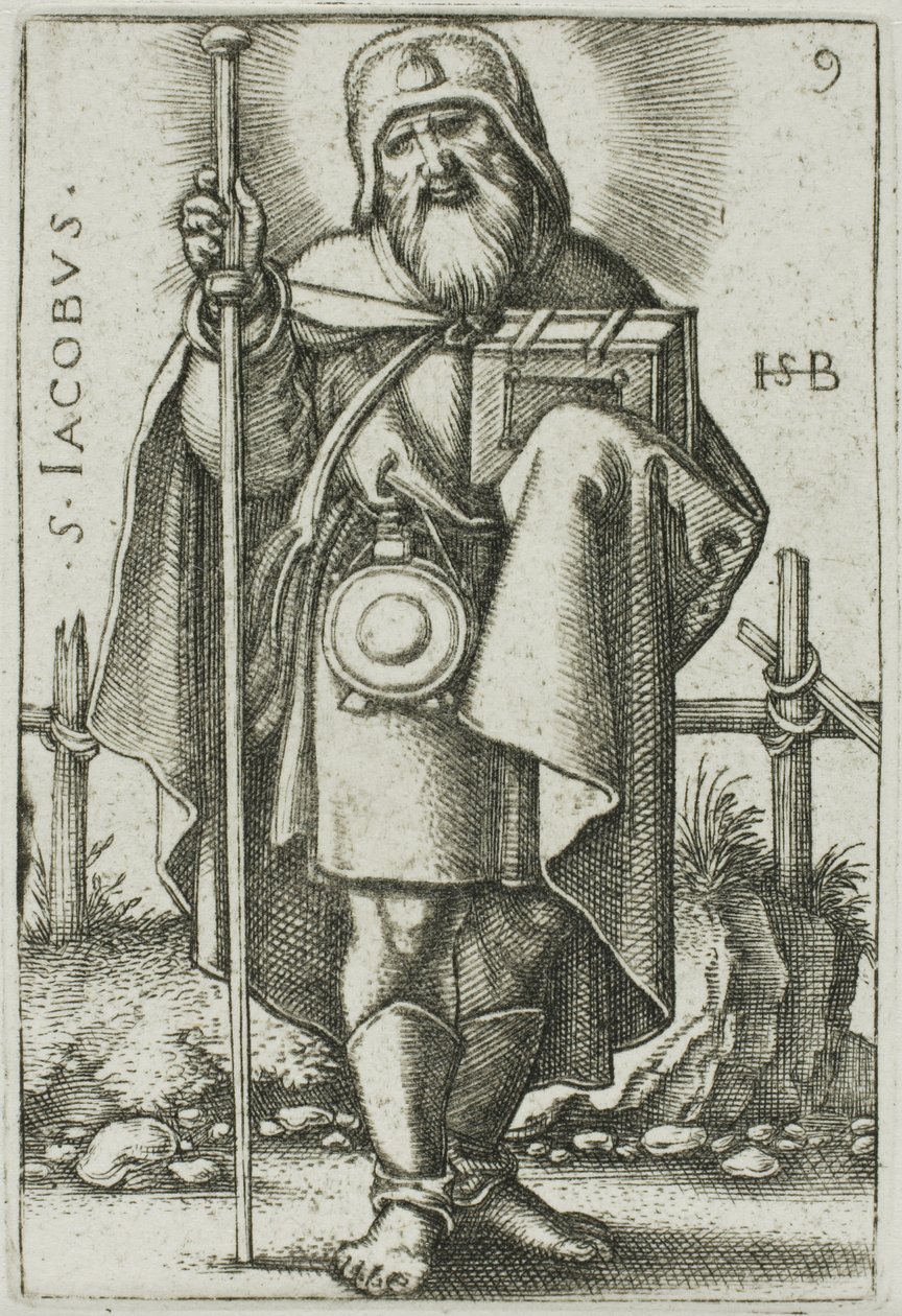 San Santiago el Mayor, lámina 9 de Los Doce Apóstoles de Hans Sebald Beham